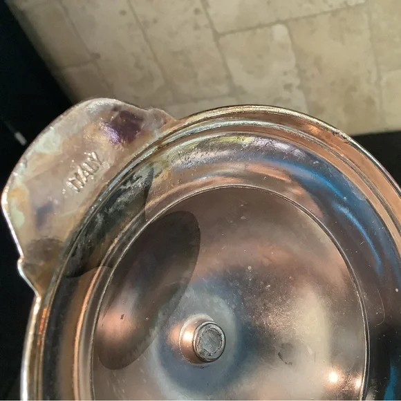 VINTAGE GLASS WATER PITCHER MADE IN ITALY ( No Other Markings)